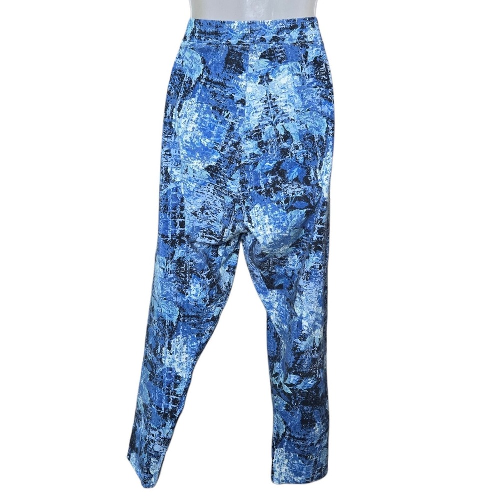 Soft Surroundings Womens Artsy Pull On Pants Size 2X Abstract Stretch Travel